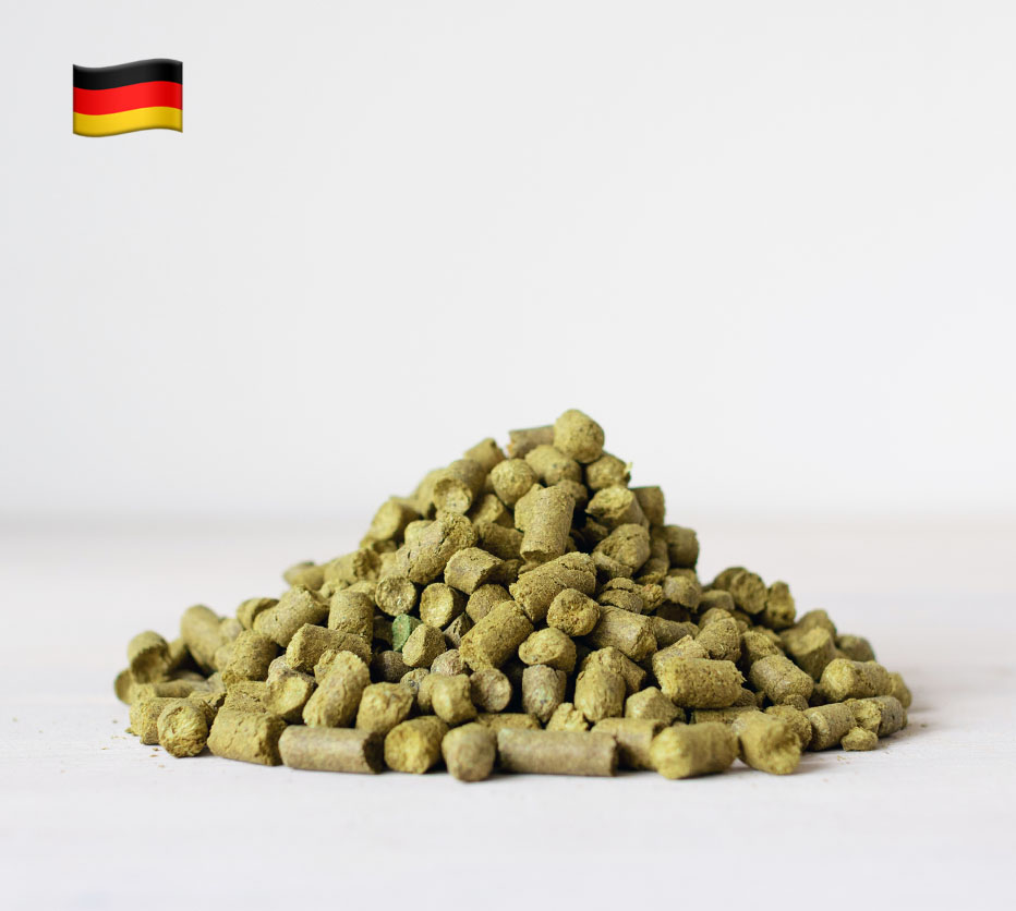Humle, Hallertauer Mittelfrh, pellets, Tyskland, 100 g